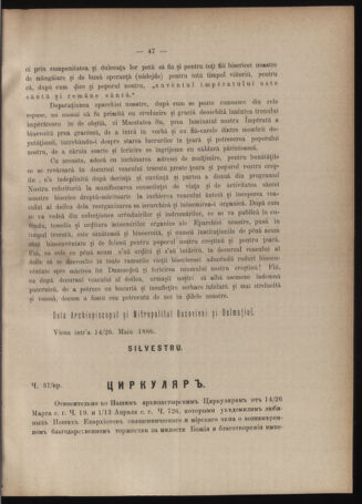 Verordnungsblatt des erzbischöfl. Konsistoriums die Angelegenheiten der orthod. -oriental. Erzdiözese der Bukowina betreffend 18860523 Seite: 3