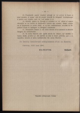 Verordnungsblatt des erzbischöfl. Konsistoriums die Angelegenheiten der orthod. -oriental. Erzdiözese der Bukowina betreffend 18860617 Seite: 4