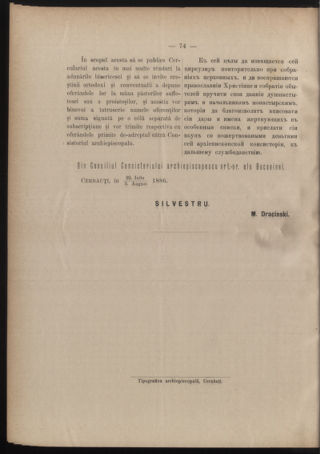 Verordnungsblatt des erzbischöfl. Konsistoriums die Angelegenheiten der orthod. -oriental. Erzdiözese der Bukowina betreffend 18860801 Seite: 4