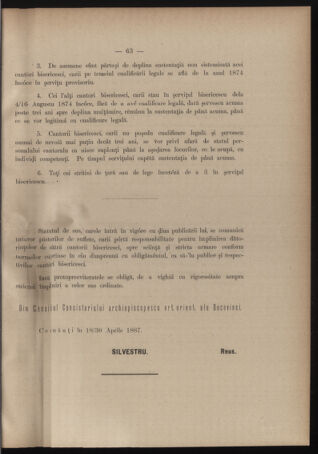 Verordnungsblatt des erzbischöfl. Konsistoriums die Angelegenheiten der orthod. -oriental. Erzdiözese der Bukowina betreffend 18870507 Seite: 13