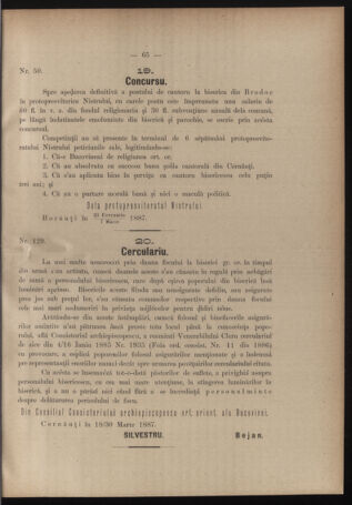 Verordnungsblatt des erzbischöfl. Konsistoriums die Angelegenheiten der orthod. -oriental. Erzdiözese der Bukowina betreffend 18870507 Seite: 15