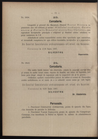 Verordnungsblatt des erzbischöfl. Konsistoriums die Angelegenheiten der orthod. -oriental. Erzdiözese der Bukowina betreffend 18870618 Seite: 4