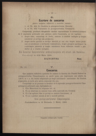 Verordnungsblatt des erzbischöfl. Konsistoriums die Angelegenheiten der orthod. -oriental. Erzdiözese der Bukowina betreffend 18880317 Seite: 2