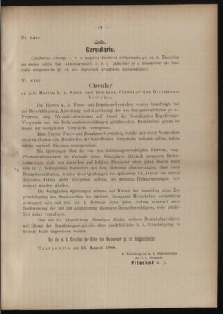 Verordnungsblatt des erzbischöfl. Konsistoriums die Angelegenheiten der orthod. -oriental. Erzdiözese der Bukowina betreffend 18881003 Seite: 3