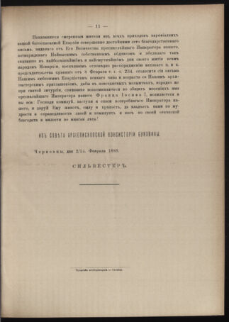 Verordnungsblatt des erzbischöfl. Konsistoriums die Angelegenheiten der orthod. -oriental. Erzdiözese der Bukowina betreffend 18890206 Seite: 7