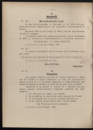 Verordnungsblatt des erzbischöfl. Konsistoriums die Angelegenheiten der orthod. -oriental. Erzdiözese der Bukowina betreffend 18890210 Seite: 2