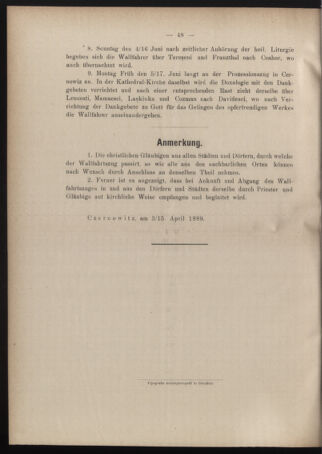 Verordnungsblatt des erzbischöfl. Konsistoriums die Angelegenheiten der orthod. -oriental. Erzdiözese der Bukowina betreffend 18890403 Seite: 10