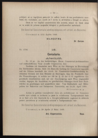 Verordnungsblatt des erzbischöfl. Konsistoriums die Angelegenheiten der orthod. -oriental. Erzdiözese der Bukowina betreffend 18890424 Seite: 2