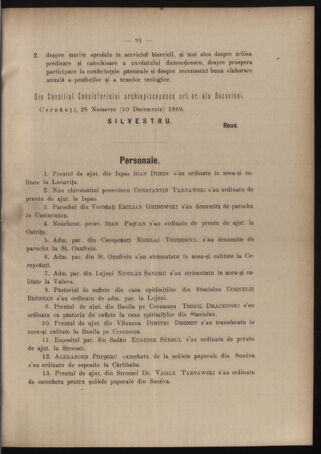 Verordnungsblatt des erzbischöfl. Konsistoriums die Angelegenheiten der orthod. -oriental. Erzdiözese der Bukowina betreffend 18891214 Seite: 5