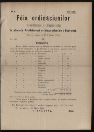 Verordnungsblatt des erzbischöfl. Konsistoriums die Angelegenheiten der orthod. -oriental. Erzdiözese der Bukowina betreffend 18900401 Seite: 9