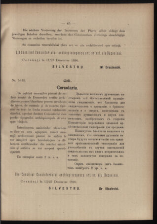 Verordnungsblatt des erzbischöfl. Konsistoriums die Angelegenheiten der orthod. -oriental. Erzdiözese der Bukowina betreffend 18901217 Seite: 3