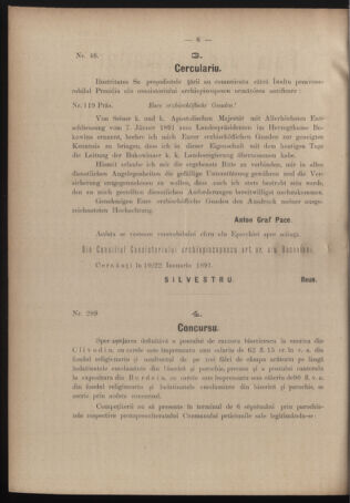 Verordnungsblatt des erzbischöfl. Konsistoriums die Angelegenheiten der orthod. -oriental. Erzdiözese der Bukowina betreffend 18910204 Seite: 2