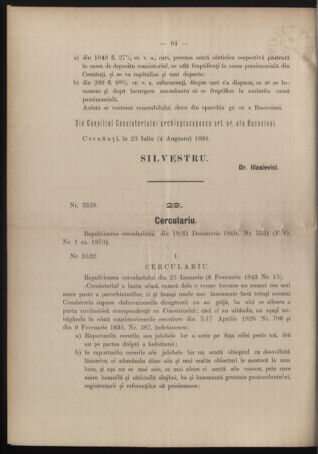 Verordnungsblatt des erzbischöfl. Konsistoriums die Angelegenheiten der orthod. -oriental. Erzdiözese der Bukowina betreffend 18911218 Seite: 2