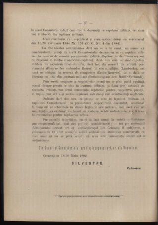 Verordnungsblatt des erzbischöfl. Konsistoriums die Angelegenheiten der orthod. -oriental. Erzdiözese der Bukowina betreffend 18920527 Seite: 4