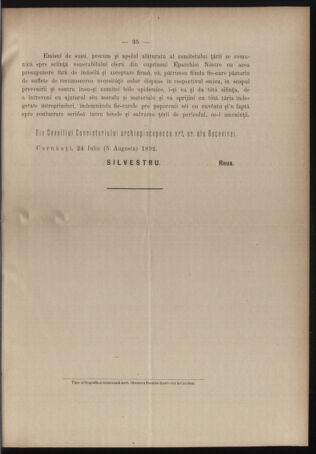 Verordnungsblatt des erzbischöfl. Konsistoriums die Angelegenheiten der orthod. -oriental. Erzdiözese der Bukowina betreffend 18920728 Seite: 5