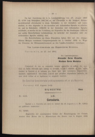 Verordnungsblatt des erzbischöfl. Konsistoriums die Angelegenheiten der orthod. -oriental. Erzdiözese der Bukowina betreffend 18920810 Seite: 2