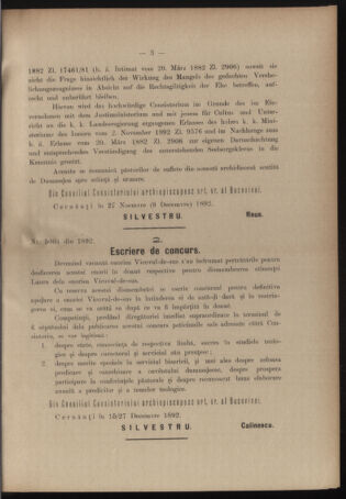 Verordnungsblatt des erzbischöfl. Konsistoriums die Angelegenheiten der orthod. -oriental. Erzdiözese der Bukowina betreffend 18930122 Seite: 3