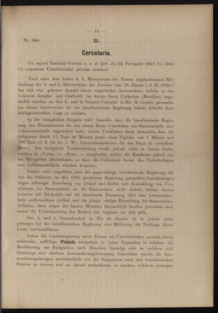 Verordnungsblatt des erzbischöfl. Konsistoriums die Angelegenheiten der orthod. -oriental. Erzdiözese der Bukowina betreffend 18930319 Seite: 3