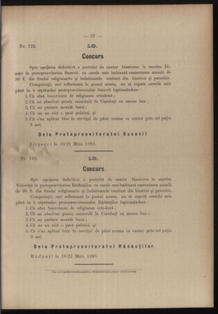 Verordnungsblatt des erzbischöfl. Konsistoriums die Angelegenheiten der orthod. -oriental. Erzdiözese der Bukowina betreffend 18930607 Seite: 3