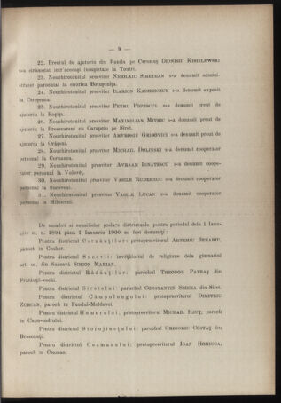 Verordnungsblatt des erzbischöfl. Konsistoriums die Angelegenheiten der orthod. -oriental. Erzdiözese der Bukowina betreffend 18940210 Seite: 9