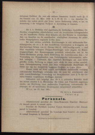 Verordnungsblatt des erzbischöfl. Konsistoriums die Angelegenheiten der orthod. -oriental. Erzdiözese der Bukowina betreffend 18940621 Seite: 8