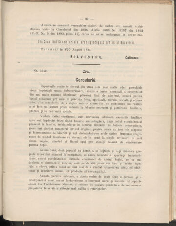 Verordnungsblatt des erzbischöfl. Konsistoriums die Angelegenheiten der orthod. -oriental. Erzdiözese der Bukowina betreffend 18940910 Seite: 3