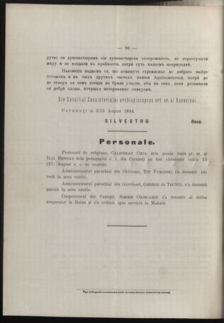 Verordnungsblatt des erzbischöfl. Konsistoriums die Angelegenheiten der orthod. -oriental. Erzdiözese der Bukowina betreffend 18940910 Seite: 6