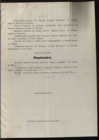 Verordnungsblatt des erzbischöfl. Konsistoriums die Angelegenheiten der orthod. -oriental. Erzdiözese der Bukowina betreffend 18950625 Seite: 3