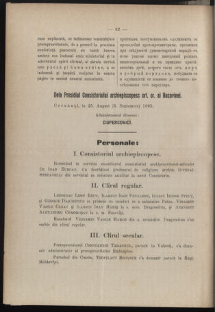 Verordnungsblatt des erzbischöfl. Konsistoriums die Angelegenheiten der orthod. -oriental. Erzdiözese der Bukowina betreffend 18950905 Seite: 10