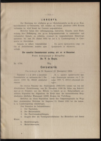 Verordnungsblatt des erzbischöfl. Konsistoriums die Angelegenheiten der orthod. -oriental. Erzdiözese der Bukowina betreffend 19001212 Seite: 3