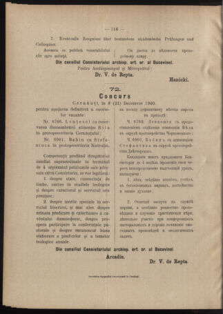 Verordnungsblatt des erzbischöfl. Konsistoriums die Angelegenheiten der orthod. -oriental. Erzdiözese der Bukowina betreffend 19001212 Seite: 4