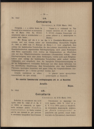 Verordnungsblatt des erzbischöfl. Konsistoriums die Angelegenheiten der orthod. -oriental. Erzdiözese der Bukowina betreffend 19010414 Seite: 5