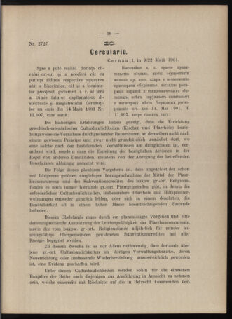 Verordnungsblatt des erzbischöfl. Konsistoriums die Angelegenheiten der orthod. -oriental. Erzdiözese der Bukowina betreffend 19010604 Seite: 7