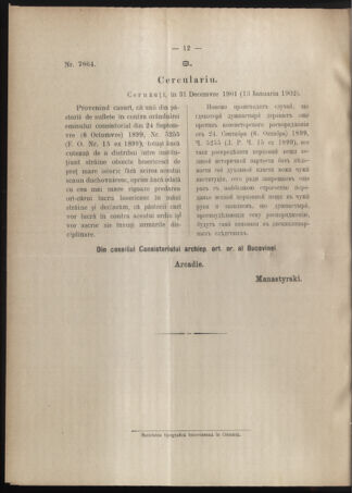 Verordnungsblatt des erzbischöfl. Konsistoriums die Angelegenheiten der orthod. -oriental. Erzdiözese der Bukowina betreffend 19020122 Seite: 4