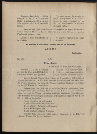 Verordnungsblatt des erzbischöfl. Konsistoriums die Angelegenheiten der orthod. -oriental. Erzdiözese der Bukowina betreffend 19020301 Seite: 2