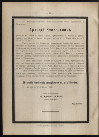 Verordnungsblatt des erzbischöfl. Konsistoriums die Angelegenheiten der orthod. -oriental. Erzdiözese der Bukowina betreffend 19020306 Seite: 2