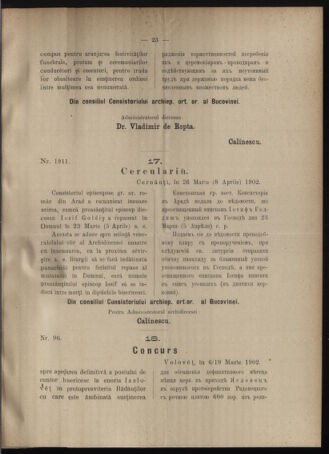 Verordnungsblatt des erzbischöfl. Konsistoriums die Angelegenheiten der orthod. -oriental. Erzdiözese der Bukowina betreffend 19020328 Seite: 3