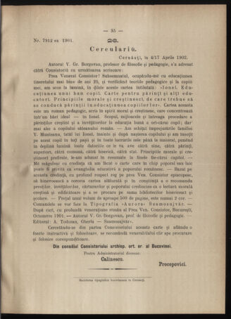 Verordnungsblatt des erzbischöfl. Konsistoriums die Angelegenheiten der orthod. -oriental. Erzdiözese der Bukowina betreffend 19020503 Seite: 5