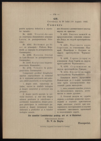 Verordnungsblatt des erzbischöfl. Konsistoriums die Angelegenheiten der orthod. -oriental. Erzdiözese der Bukowina betreffend 19020809 Seite: 6