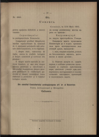 Verordnungsblatt des erzbischöfl. Konsistoriums die Angelegenheiten der orthod. -oriental. Erzdiözese der Bukowina betreffend 19030514 Seite: 7