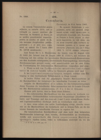 Verordnungsblatt des erzbischöfl. Konsistoriums die Angelegenheiten der orthod. -oriental. Erzdiözese der Bukowina betreffend 19030611 Seite: 4