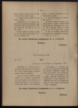 Verordnungsblatt des erzbischöfl. Konsistoriums die Angelegenheiten der orthod. -oriental. Erzdiözese der Bukowina betreffend 19030926 Seite: 2