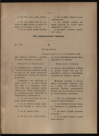 Verordnungsblatt des erzbischöfl. Konsistoriums die Angelegenheiten der orthod. -oriental. Erzdiözese der Bukowina betreffend 19040122 Seite: 3