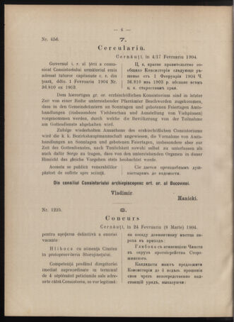 Verordnungsblatt des erzbischöfl. Konsistoriums die Angelegenheiten der orthod. -oriental. Erzdiözese der Bukowina betreffend 19040302 Seite: 2