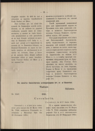 Verordnungsblatt des erzbischöfl. Konsistoriums die Angelegenheiten der orthod. -oriental. Erzdiözese der Bukowina betreffend 19040615 Seite: 3