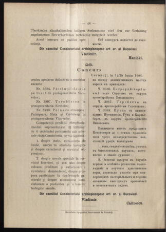 Verordnungsblatt des erzbischöfl. Konsistoriums die Angelegenheiten der orthod. -oriental. Erzdiözese der Bukowina betreffend 19040627 Seite: 2