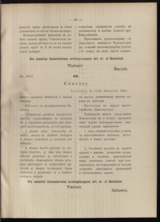 Verordnungsblatt des erzbischöfl. Konsistoriums die Angelegenheiten der orthod. -oriental. Erzdiözese der Bukowina betreffend 19041217 Seite: 3