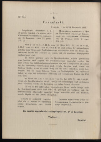 Verordnungsblatt des erzbischöfl. Konsistoriums die Angelegenheiten der orthod. -oriental. Erzdiözese der Bukowina betreffend 19050215 Seite: 2