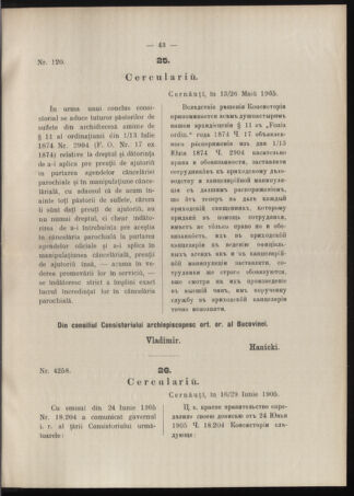 Verordnungsblatt des erzbischöfl. Konsistoriums die Angelegenheiten der orthod. -oriental. Erzdiözese der Bukowina betreffend 19050708 Seite: 3