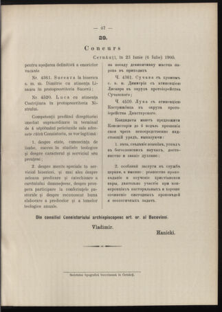 Verordnungsblatt des erzbischöfl. Konsistoriums die Angelegenheiten der orthod. -oriental. Erzdiözese der Bukowina betreffend 19050708 Seite: 7